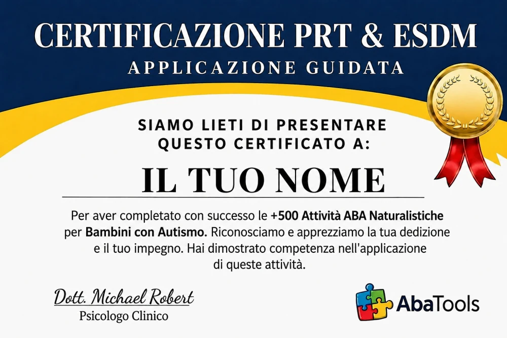 Certificato di applicazione PRT ed ESDM